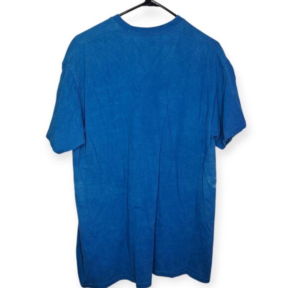 Liquid Blue Rainbow Mandala Unprinted Tie-Dye T-Shirt size Large - Picture 4 of 5